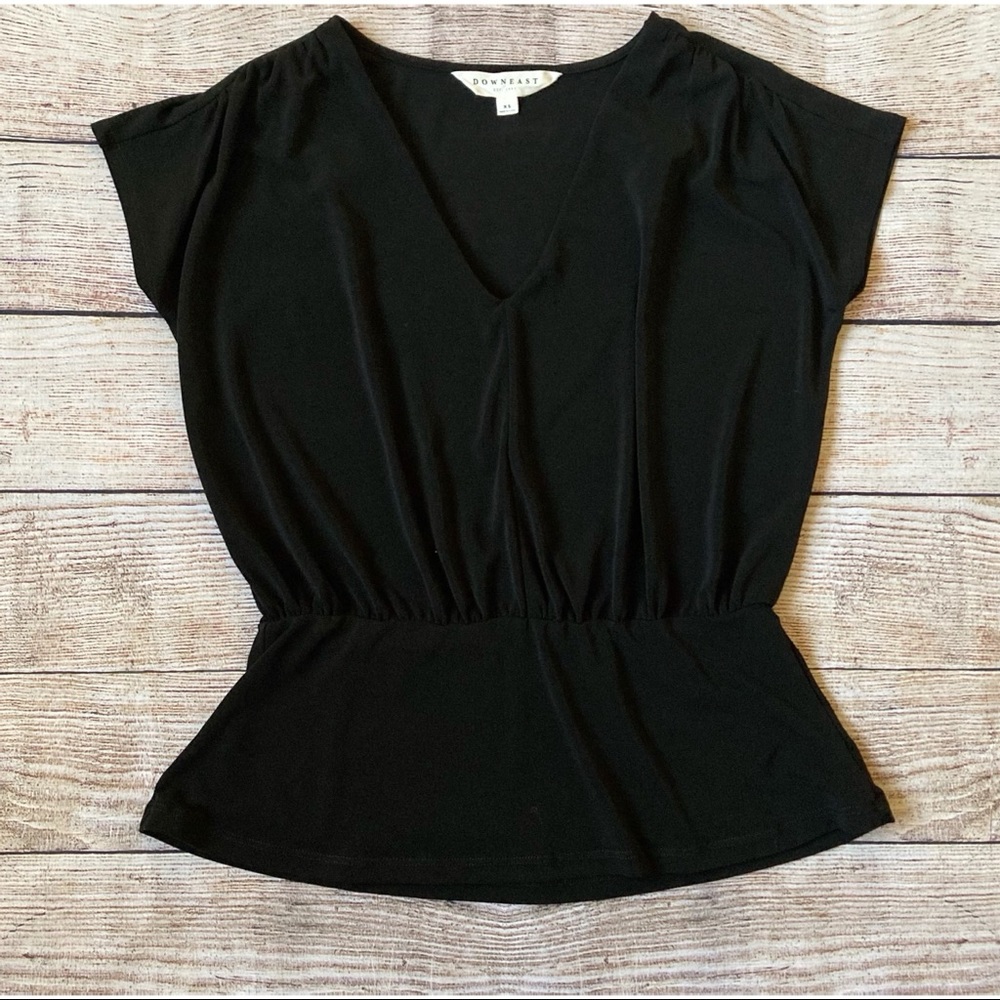 Downeast Black Basic / Dressy Blouse XS